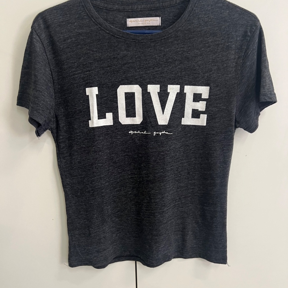 Spiritual Gangster- Women's Short Sleeve Charcoal Colored Tee "LOVED"- Size XS - Picture 5 of 5